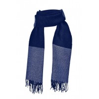 Κασκόλ unisex πλεκτό σκούρο μπλε 17229-3 Χειμωνιάτικα