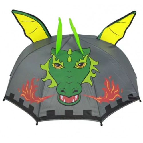 Ομπρέλα βροχής παιδική χειροκίνητη δράκος 3d 09660 Χειμωνιάτικα
