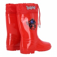Γαλότσες βροχής Ladybug χρώμα κόκκινο 61701 Χειμωνιάτικα