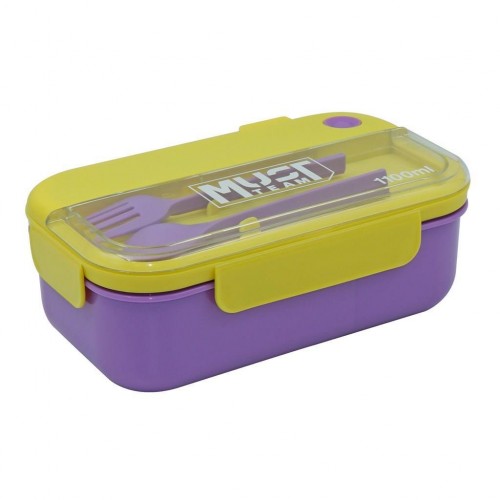 ΦΑΓΗΤΟΔΟΧΕΙΟ MUST 1100ML PP ΠΛΑΣΤΙΚΟ ΜΕ ΠΙΡΟΥΝΙ ΚΑΙ ΚΟΥΤΑΛΙ 21,5X12,5X8 ΕΚ 585386-1