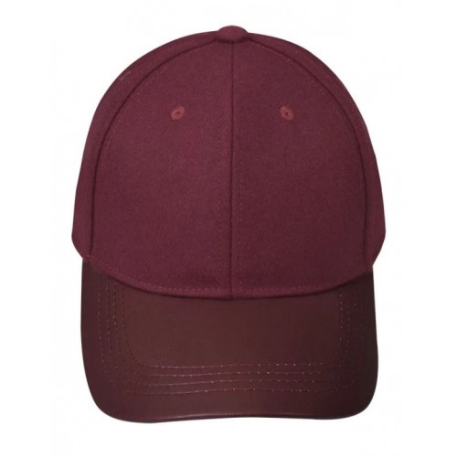 Καπέλο αντρικό τζόκεϊ χειμερινό μονόχρωμο μπορντώ 11017-5 Χειμωνιάτικα