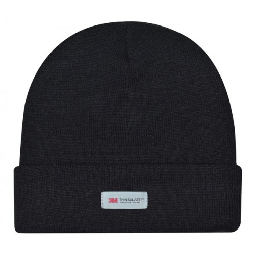 Σκουφάκι unisex πλεκτό Thinsulate μαύρο με επένδυση 11012 Χειμωνιάτικα