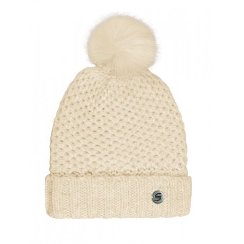 Σκουφάκι γυναικείο πλεκτό off white 11269-5 Χειμωνιάτικα