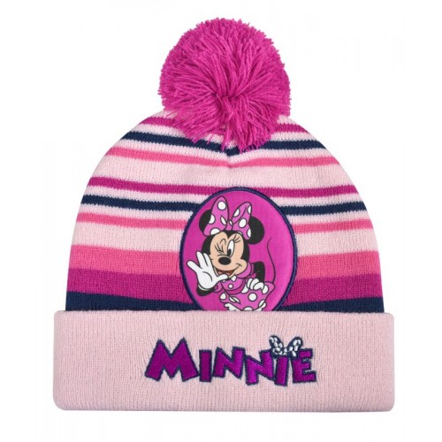 Σκουφάκι παιδικό πλεκτό Minnie Mouse φουξ 12241-1 Χειμωνιάτικα
