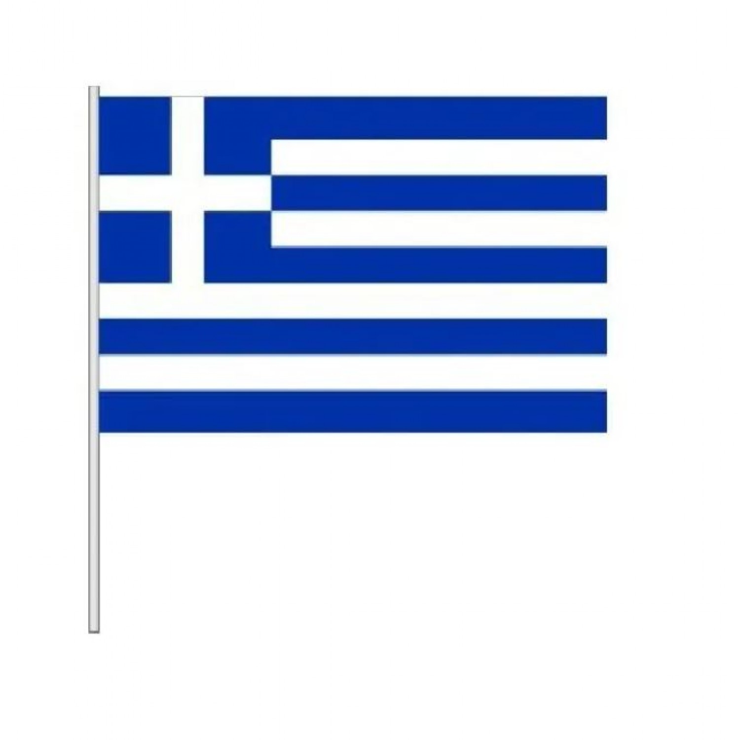Ελληνικό Σημαιάκι παρέλασης υφασμάτινο 60 cm με πλαστικό κοντάρι 12544 Χειμωνιάτικα